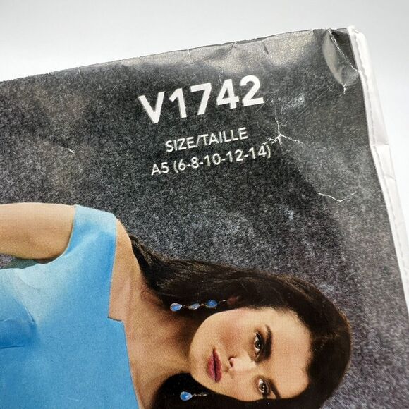 Vogue Sewing Pattern V1742 A5 Fitted Asymmetric Front Formal Dress 6 8 10 12 14 - Picture 3 of 7